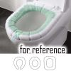 2 Pcs Green Clover Knit Toilet Seat Cover Pads Winter Stretchable Toilet Seat Cushion Mat Toilet Seat Warmer