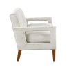 Modern Living Room Furniture Loveseat Beige Chenille Upholstery Pocket Coils Solid Wood Legs Furniture 1pc