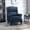 HOMCOM Massage Sofa Chair with Heat, Massage Recliner Chair with Remote Controller, Side Pocket, Blue