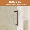 60 in. W x 74 in. H Sliding Frameless Shower Door in Matte Black with 5/16 in. (8 mm) Clear Glass
