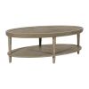 Oval Coffee Table with Shelf
