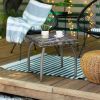 Outsunny Rattan Wicker End Table All-Weather Side Table for Outdoor Garden Balcony Backyard Gray