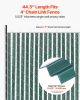 Chain Link Fence Privacy Slats Single-Wall for 4' High Fence Bottom Lock Green