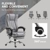 Vinsetto High Back Reclining Massage Office Chair with Heat 6-Point Adjustable Height Footrest Black