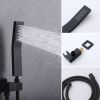 Matte Black 10 inches  Rain Shower Faucet Sets Complete With Shower System