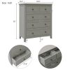 5 Drawers Solid Wood Chest, Gray(OLD SKU:WF288863AAG)