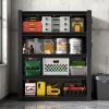72"H 5-Tier Adjustable Heavy-Duty Shelving with Pegboard, Industrial Storage Rack for Garage, Warehouse, Office, Kitchen - 23.6"D x 47.2"W x 72"H