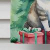 Li Hua Cat By the Christmas Tree House Flag Large Porch Sleeve Pole Decorative Outside Yard Banner Artwork Wall Hanging, Polyester, House Size, Multic