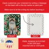 Exotic Shorthair Cat By the Christmas Tree Porcelain Ornament Christmas Tree Hanging Decorations for Home Christmas Holiday, Rectangle, Gift