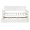 Twin Size Wood Daybed with Twin Size Trundle (White)
