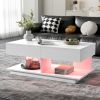 U-Can 41.3''-76.7'' Extendable Coffee Table, Efficient Central Coffee Table with Multiple Storage Compartments