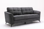 Callie 79" Gray Woven Fabric Sofa
