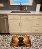 Black Labrador Retriever Fall Memory Foam Kitchen Mat Machine Washable Anti-Fatigue Mat Cushion Comfort Bath Mat or Kitchen Rug