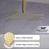 Brushed Gold 10 inches  Rain Shower Faucet Sets Complete With Shower System