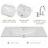 36' Bathroom Vanity with Sink Combo; White Bathroom Cabinet with Drawers; Solid Frame and MDF Board