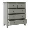 5 Drawers Solid Wood Chest, Gray(OLD SKU:WF288863AAG)
