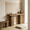 Lobby and living room sofas, rustic style control console