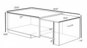 Expandable coffee table with concealed storage room