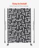 Metal Privacy Screen 47" x 76" Outdoor Privacy Screens & Panels for Patio Black