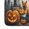 Norwich Terrier Spooky Halloween Memory Foam Kitchen Mat Machine Washable Anti-Fatigue Mat Cushion Comfort Bath Mat or Kitchen Rug