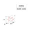 Bouti 19.7" H x 31.5" W Double Door Mirror Medicine Cabinet, Three interior Shelves for Bathroom, Kitchen White
