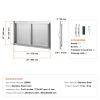 BBQ Access Door, 34W x 19H Inch Double Outdoor Kitchen Door, Stainless Steel Flush Mount Door, Wall Vertical Door with Handles, for BBQ Island