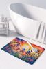 Iris in Color Memory Foam Kitchen Mat Machine Washable Anti-Fatigue Mat Cushion Comfort Bath Mat or Kitchen Rug