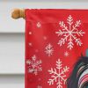 Shih Tzu Holiday Christmas House Flag Large Porch Sleeve Pole Decorative Outside Yard Banner Artwork Wall Hanging, Polyester, House Size, Multicolor