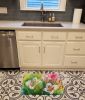 Utah Sego Lilies in Watercolor Memory Foam Kitchen Mat Machine Washable Anti-Fatigue Mat Cushion Comfort Bath Mat or Kitchen Rug