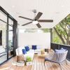 42 Inch Ceiling Fan with Light for Bedroom, Living Room - Remote Control, 3 Color Dimmable LED & Memory Function, Reversible DC motor, 1/4/8H Timer