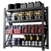 5000LBS Industrial Shelving for Warehouse, Heavy Duty Metal Adjustable Garage Shelves (69"H x 71"W x 23.7"D) 5000LBS Storage Unit, Black