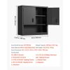Metal Wall Cabinet, 30W x 12.01D x 30H Inch, Steel Floating Hanging Storage Cabinet with Locking Doors and Adjustable Shelf for Garage, Basement
