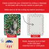 American Wirehair Cat By the Christmas Tree Porcelain Ornament Christmas Tree Hanging Decorations for Home Christmas Holiday, Rectangle, Gift