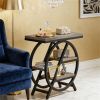 Tea table, small side table, snack table, sofa table, coffee table, with storage rack