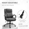 Vinsetto Big & Tall Office Chair. Executive Computer Chair with Adjustable Height, Swivel Wheels, 500lbs, Dark Gray