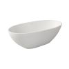 65 in. Solid Surface Freestanding Soaking Bathtub in Matte White