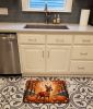 Red Miniature Pinscher Fall Memory Foam Kitchen Mat Machine Washable Anti-Fatigue Mat Cushion Comfort Bath Mat or Kitchen Rug