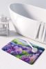 New Hampshire Purple Lilac in Watercolor Memory Foam Kitchen Mat Machine Washable Anti-Fatigue Mat Cushion Comfort Bath Mat or Kitchen Rug