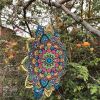 1pc 3D Hanging Wind Spinner Outdoor Decor For Garden Wind Chimes Metal Yard Spinners 3D Stainless Steel Spinner Gifts Mandala 3D Spinner With 360�� Ro