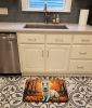 White German Shepherd Fall Memory Foam Kitchen Mat Machine Washable Anti-Fatigue Mat Cushion Comfort Bath Mat or Kitchen Rug
