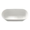 63 in. Solid Surface Freestanding Soaking Bathtub in Matte White