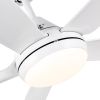 56 in. Dimmable Integrated LED Indoor&Outdoor White Ceiling Fan with DC Motor and Remote
