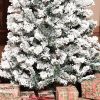 7.5 ft Pre-Lit Snow-Flocked Slim Douglas Fir Artificial Christmas Tree with Realistic Branches, 350 LED Lights and 641 Tips