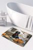Black Lab Fall Kitchen Pumpkins Memory Foam Kitchen Mat Machine Washable Anti-Fatigue Mat Cushion Comfort Bath Mat or Kitchen Rug