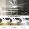 56 in. Dimmable Integrated LED Indoor&Outdoor White Ceiling Fan with DC Motor and Remote