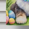 Bernedoodle Easter Egg Hunt House Flag Large Porch Sleeve Pole Decorative Outside Yard Banner Artwork Wall Hanging, Polyester, House Size, Multicolor