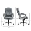 Vinsetto High Back Executive Home Office Chair Adjustable Height Upholstered Padding Gray