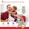 Qaba Interactive Kids Rocking Horse Toy, Gray with Cradlesong & Hand Puppet, Ideal for 18-36 Months, Traditional Gift