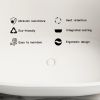61 in. Solid Surface Freestanding Soaking Bathtub in Matte White
