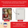 Chihuahua and Santa Claus Porcelain Ornament Christmas Tree Hanging Decorations for Home Christmas Holiday, Rectangle, Gift, Multicolor